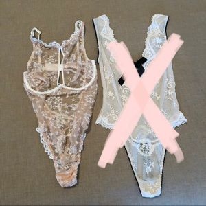 VICTORIA’S SECRET | Embroidered Nude Leotard